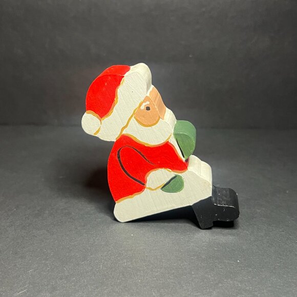 Vintage Lot of 6 Mixed Christmas Ornaments Ribbon Candy Cane, Bird, Santa & Deer - Picture 7 of 7